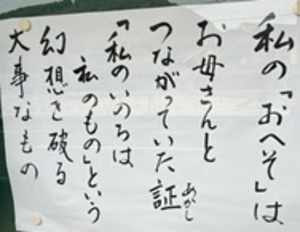 私の「おへそ」はお母さんとつながっていた証（あかし）　「私のいのちは私のもの」という幻想を破る大切なもの